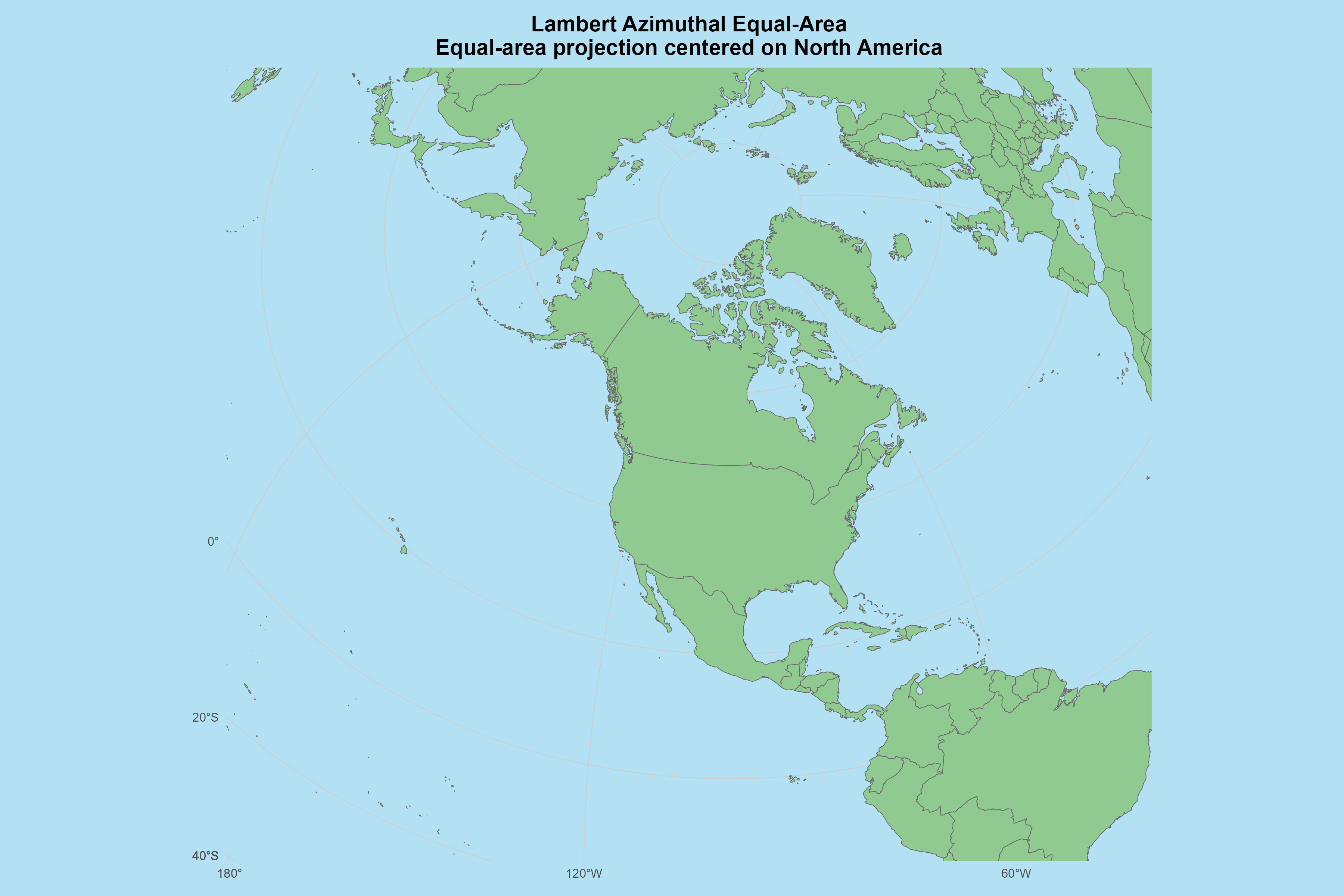 Auto-generated description: A Lambert Azimuthal Equal-Area map projection centered on North America is displayed.